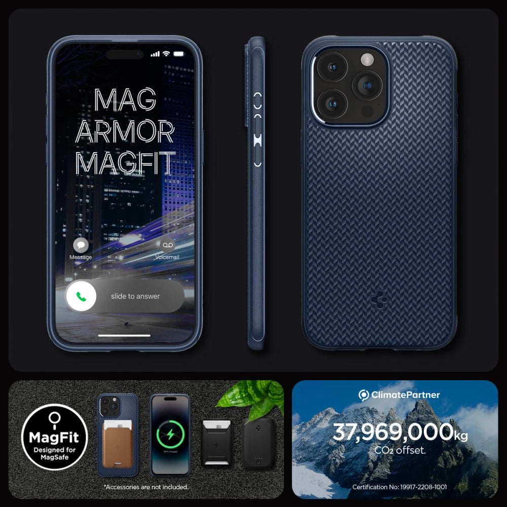 Spigen Mag Armor Case with MagSafe for iPhone 15 Pro Max - Blue_13