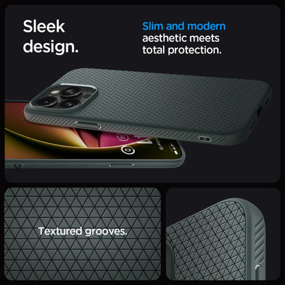 Spigen Liquid Air iPhone 15 Pro Max Case - Dark Green_10