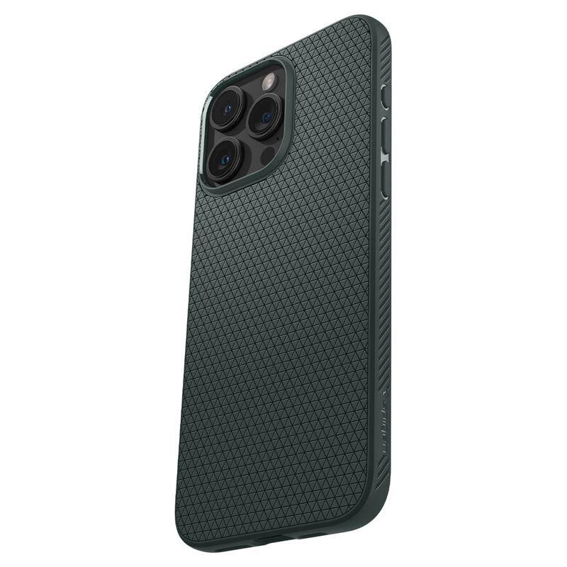 Spigen Liquid Air iPhone 15 Pro Max Case - Dark Green_15