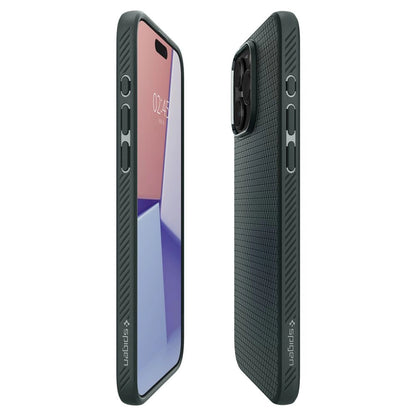 Spigen Liquid Air iPhone 15 Pro Max Case - Dark Green_7