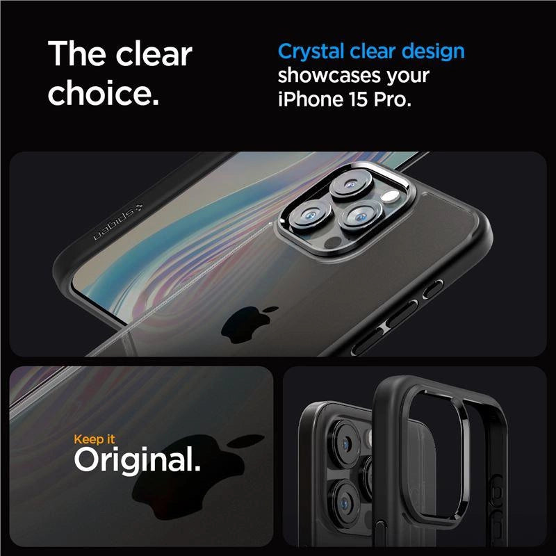 Spigen Crystal Hybrid iPhone 15 Pro Case - Black_1