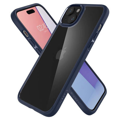 Spigen Crystal Hybrid iPhone 15 Plus Case - Clear Blue_9