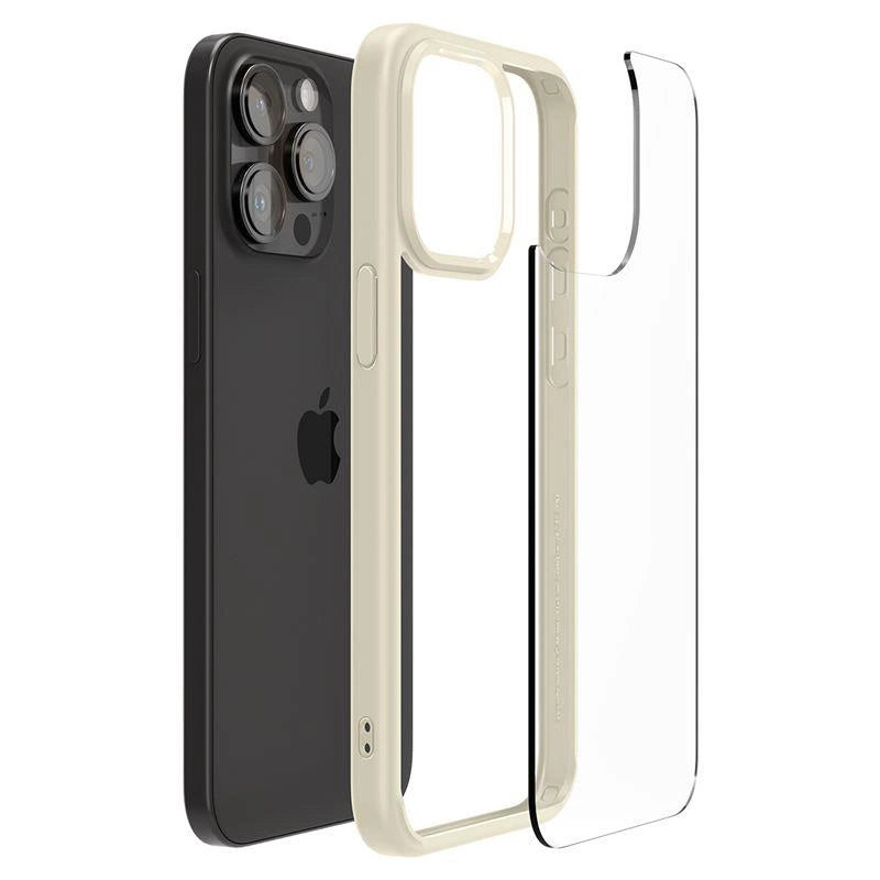 Spigen Crystal Hybrid Case for iPhone 15 Pro Max - Clear Beige_12