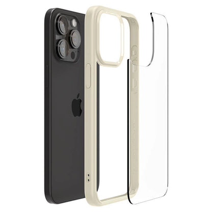 Spigen Crystal Hybrid Case for iPhone 15 Pro Max - Clear Beige_12