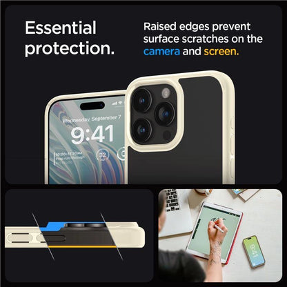 Spigen Crystal Hybrid Case for iPhone 15 Pro Max - Clear Beige_3