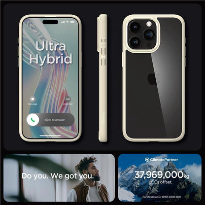 Spigen Crystal Hybrid Case for iPhone 15 Pro Max - Clear Beige_5