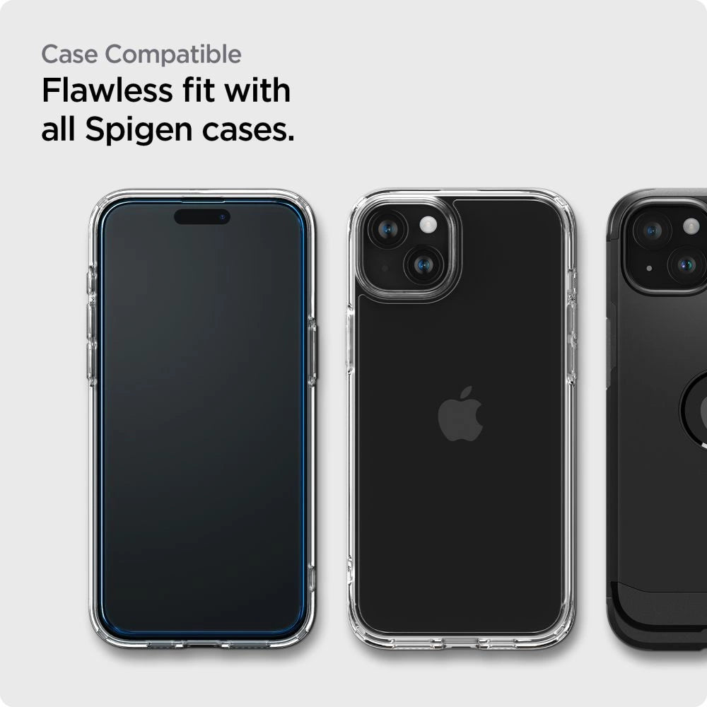 Spigen ALM Glass FC tempered glass for iPhone 15 Plus - black 2 pcs._7