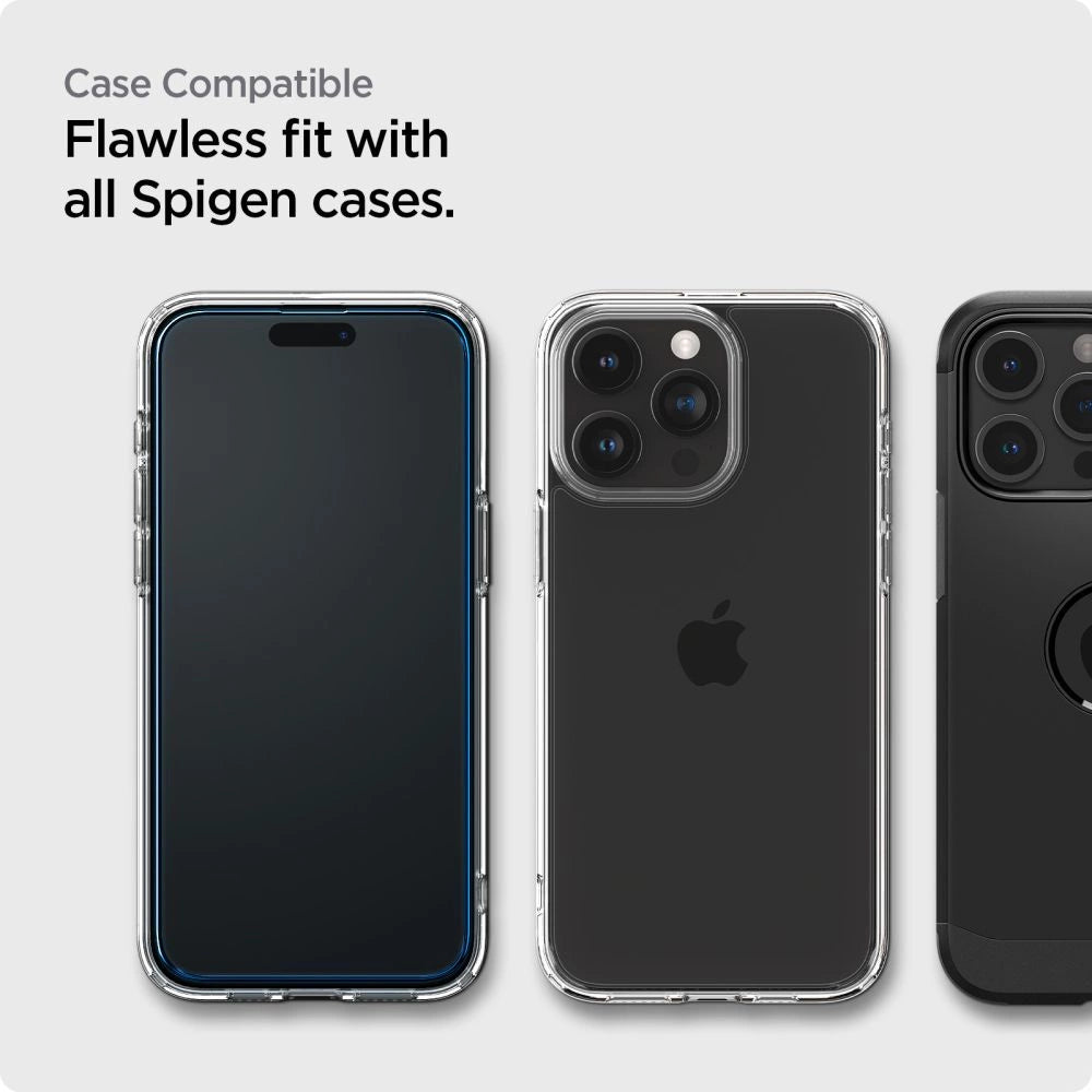 Spigen ALM Glass FC Tempered Glass for iPhone 15 Pro - Black 2 pcs._9