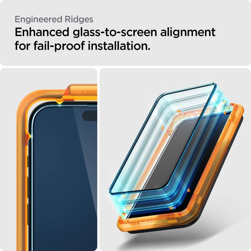 Spigen ALM Glass FC Tempered Glass for iPhone 15 Pro - Black 2 pcs._7