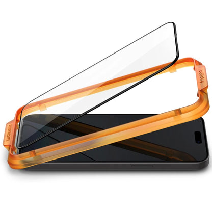 Spigen ALM Glass FC Tempered Glass for iPhone 15 Pro Max - Black 2 pcs._3