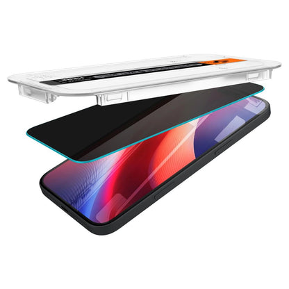 Spigen Glas.tR EzFit Privacy Tempered Glass for iPhone 15/16 with Adapter (2 pcs.)_14