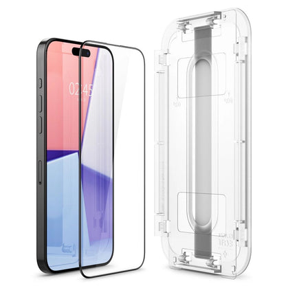 Spigen Glas.tR EZ Fit FC Tempered Glass for iPhone 15 Pro - Black 2 pcs._3