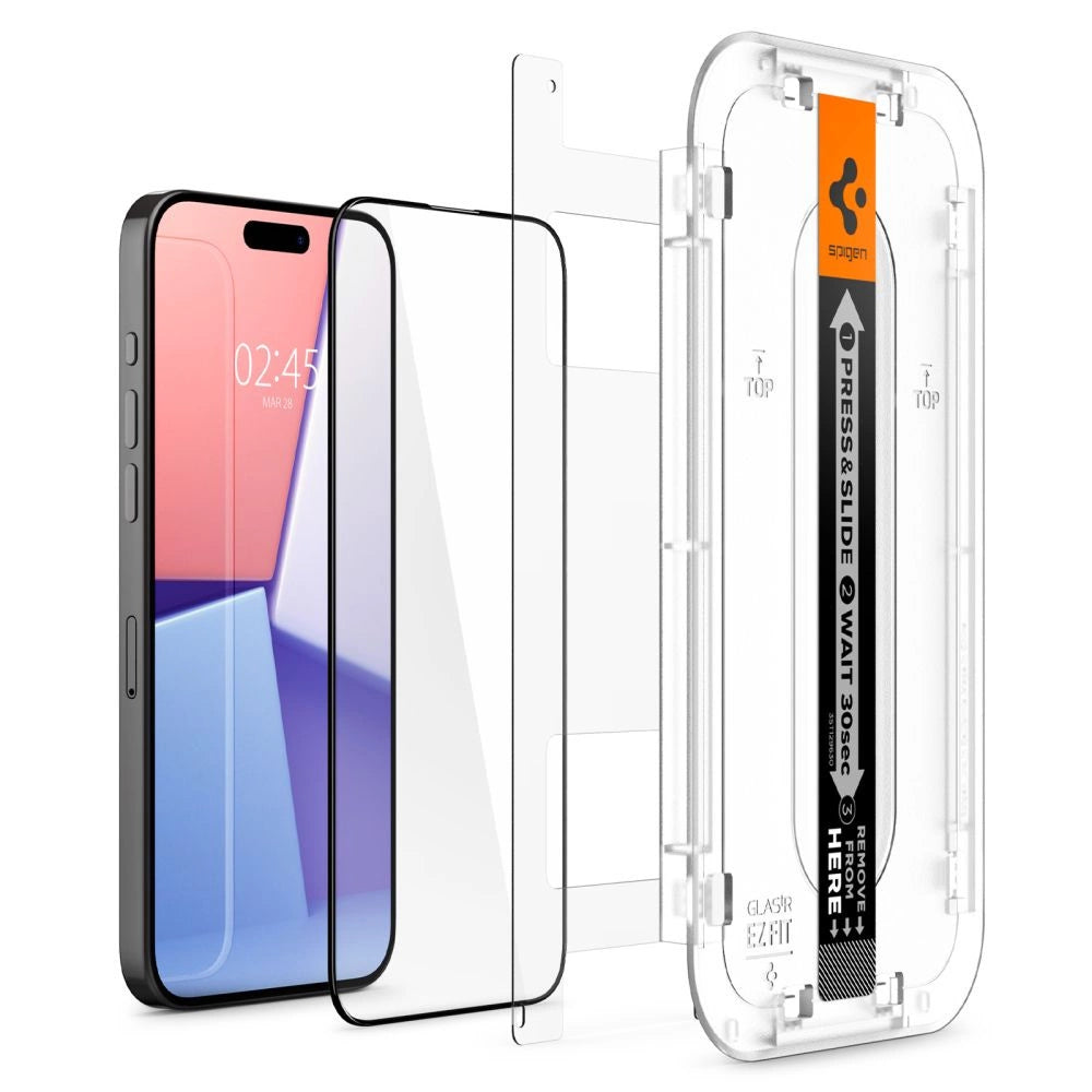 Spigen Glas.tR EZ Fit FC Tempered Glass for iPhone 15 Pro Max - Black 2 pcs._1