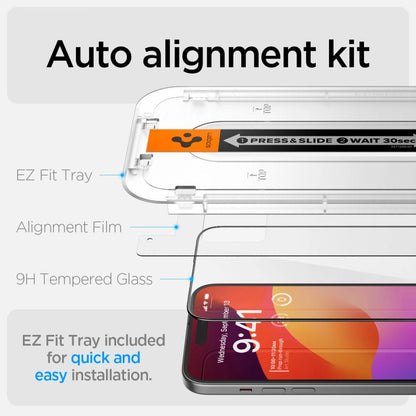 Spigen Glas.tR EZ Fit FC Tempered Glass for iPhone 15 - Black_7