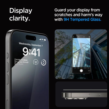 Spigen Glas.tR EZ Fit FC Tempered Glass for iPhone 15 Pro Max - Black_7