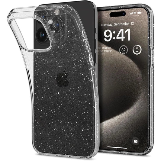 Spigen Liquid Crystal iPhone 15 Pro Max Case - Clear Glitter_0