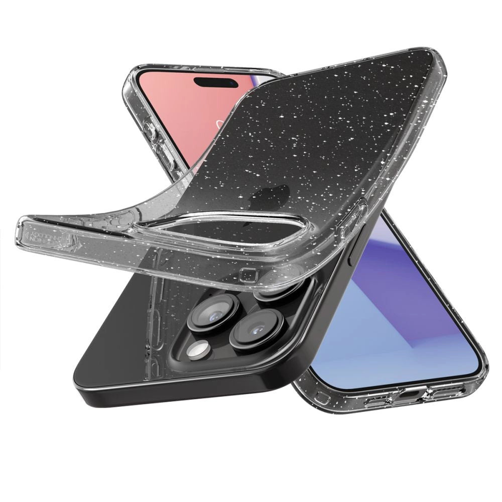 Spigen Liquid Crystal iPhone 15 Pro Max Case - Clear Glitter_6