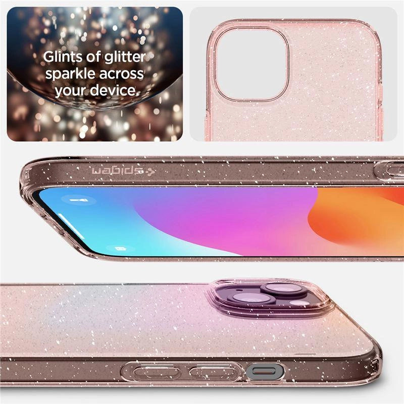 Spigen Liquid Crystal Glitter iPhone 15 Plus Case - Pink/Clear_0