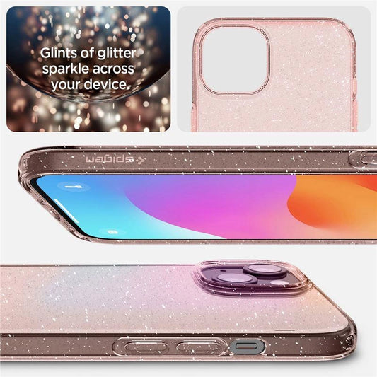 Spigen Liquid Crystal Glitter iPhone 15 Plus Case - Pink/Clear_0