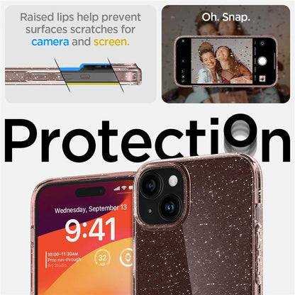 Spigen Liquid Crystal Glitter iPhone 15 Plus Case - Pink/Clear_2