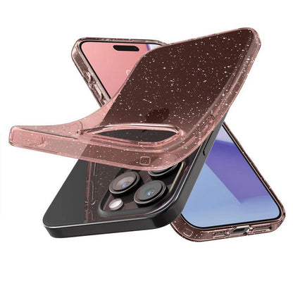 Spigen Liquid Crystal Glitter iPhone 15 Pro Max Case - Pink/Clear_6