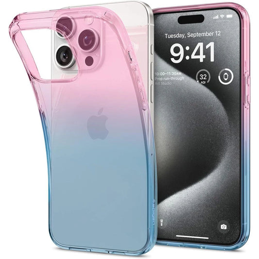 Spigen Liquid Crystal iPhone 15 Pro Case - Pink/Blue_0