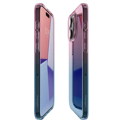 Spigen Liquid Crystal iPhone 15 Pro Case - Pink/Blue_9