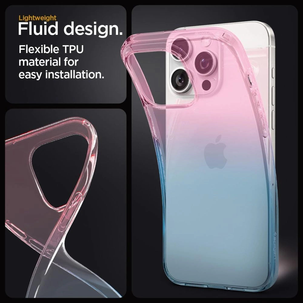 Spigen Liquid Crystal iPhone 15 Pro Case - Pink/Blue_13