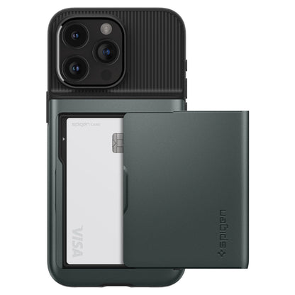 Spigen Slim Armor CS iPhone 15 Pro Case - Dark Green_9