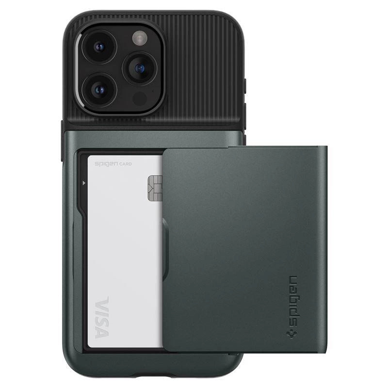 Spigen Slim Armor CS iPhone 15 Pro Case - Dark Green_4