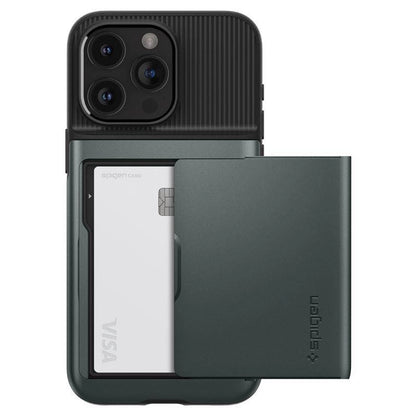 Spigen Slim Armor CS iPhone 15 Pro Case - Dark Green_4