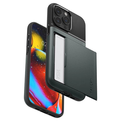 Spigen Slim Armor CS iPhone 15 Pro Case - Dark Green_7