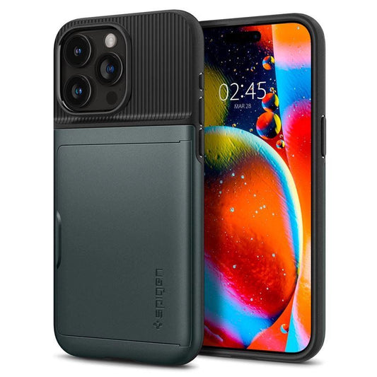 Spigen Slim Armor CS Case for iPhone 15 Pro Max - Dark Green_0