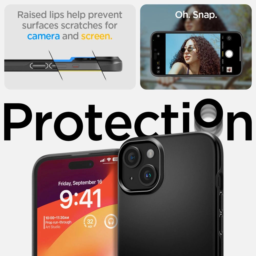 Spigen Thin Fit iPhone 15 Case - Black_11