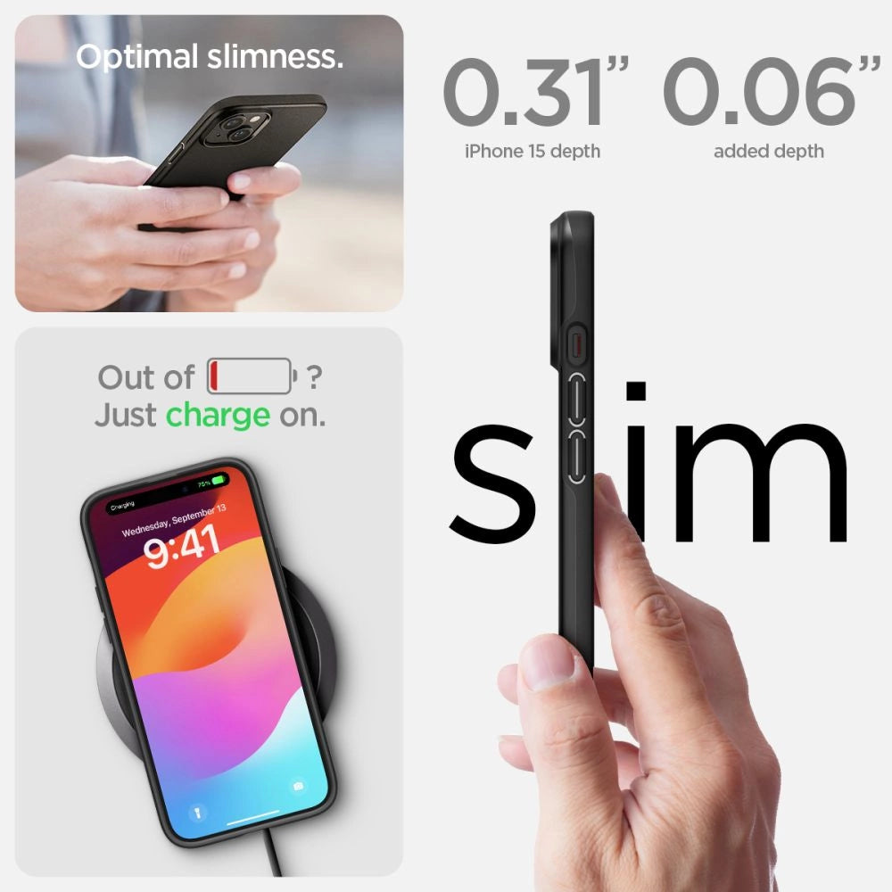 Spigen Thin Fit iPhone 15 Case - Black_12