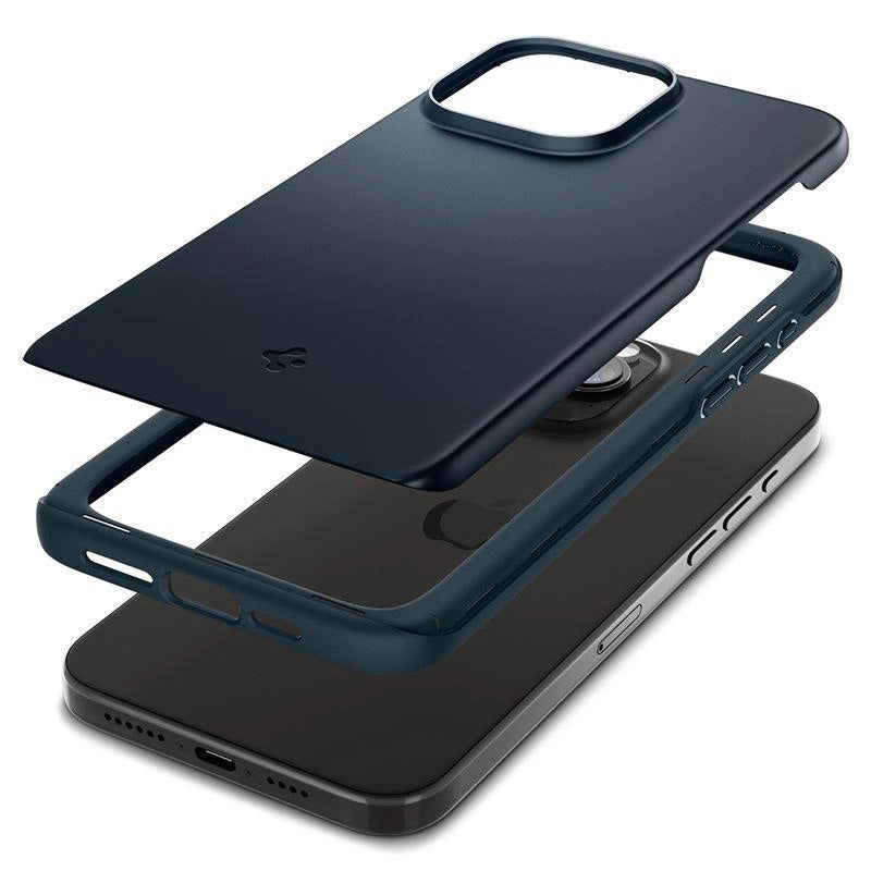 Spigen Thin Fit iPhone 15 Pro Max Case - Black Metal_0
