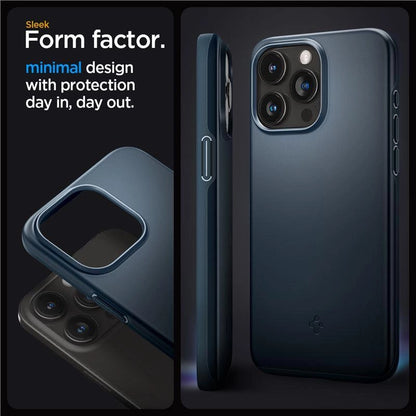 Spigen Thin Fit iPhone 15 Pro Max Case - Black Metal_3
