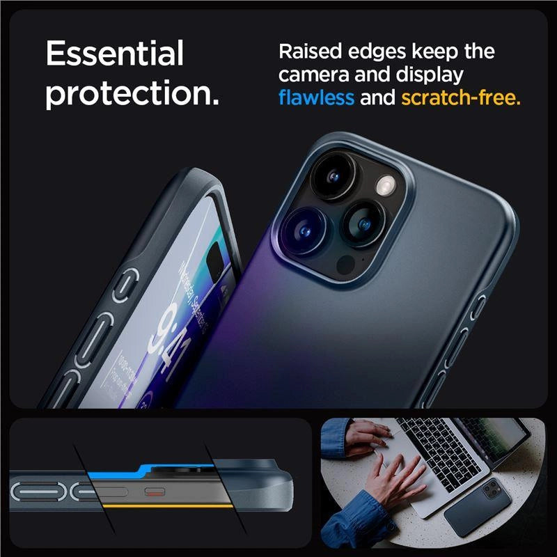 Spigen Thin Fit iPhone 15 Pro Max Case - Black Metal_5
