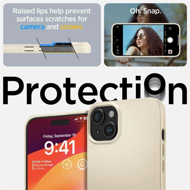 Spigen Thin Fit iPhone 15 Plus Case - Beige_5