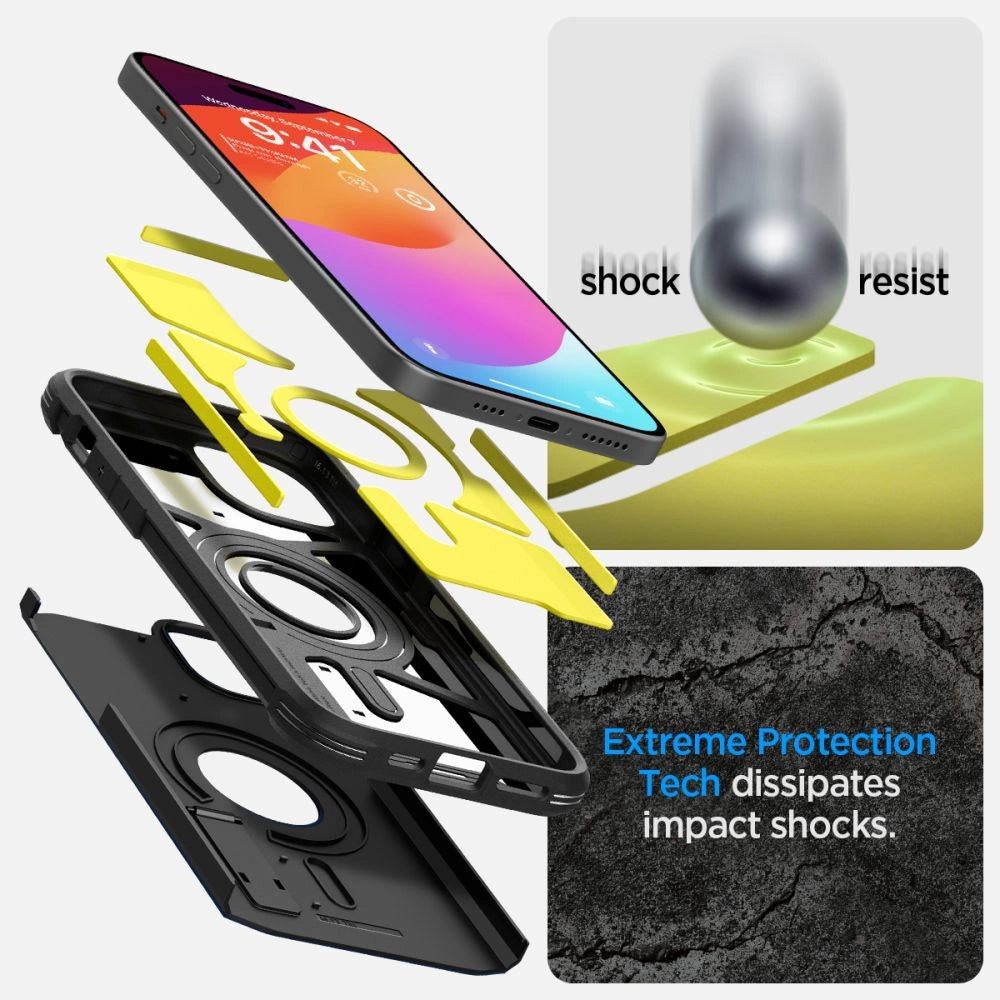 Spigen Tough Armor MagSafe case for iPhone 15 - black_11