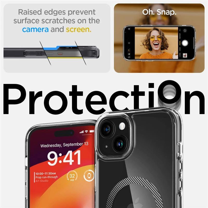 Spigen Ultra Hybrid MagSafe case for iPhone 15 Plus - carbon_3