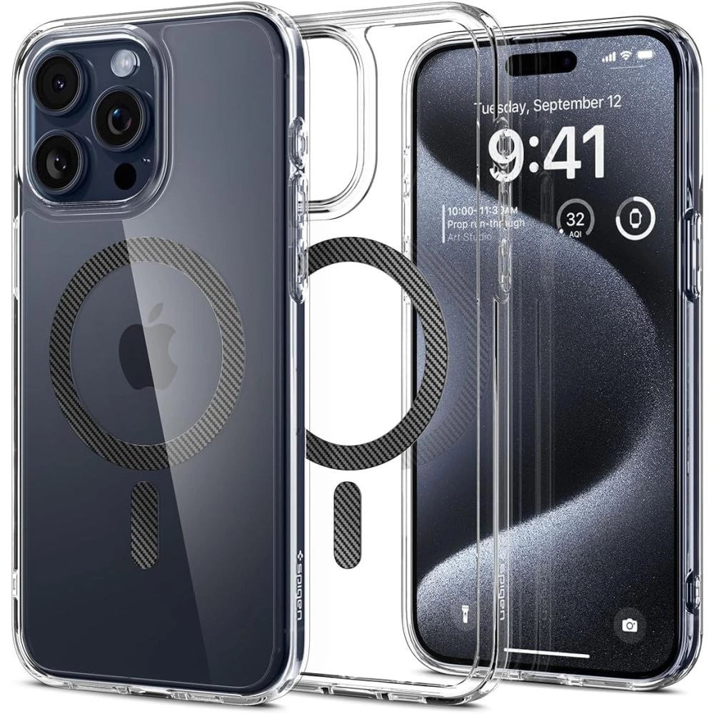 Spigen Ultra Hybrid Mag Case with MagSafe for iPhone 15 Pro - Gray_0