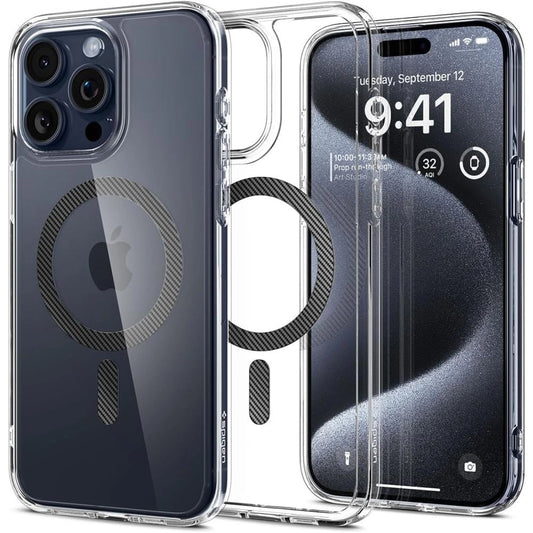 Spigen Ultra Hybrid Mag Case with MagSafe for iPhone 15 Pro - Gray_0