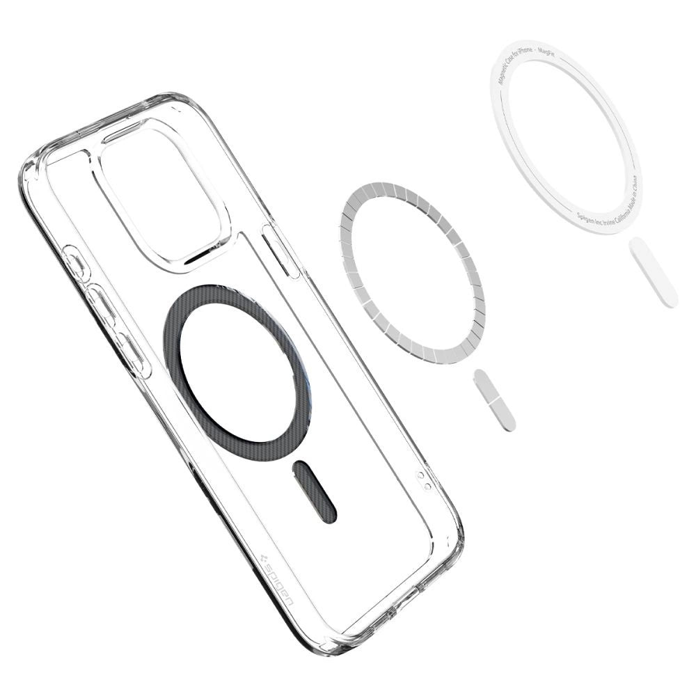 Spigen Ultra Hybrid Mag Case with MagSafe for iPhone 15 Pro Max - Gray_6