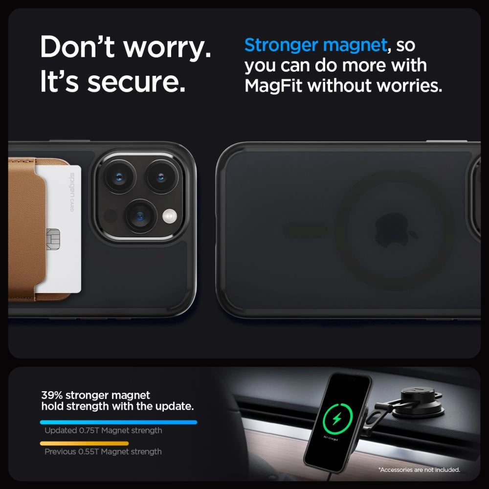 Spigen Ultra Hybrid Mag Case with MagSafe for iPhone 15 Pro - Clear Black_6