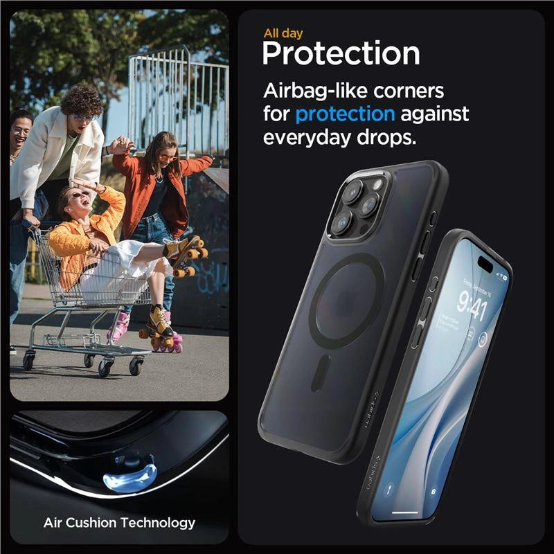 Spigen Ultra Hybrid Mag Case with MagSafe for iPhone 15 Pro - Clear Black_12
