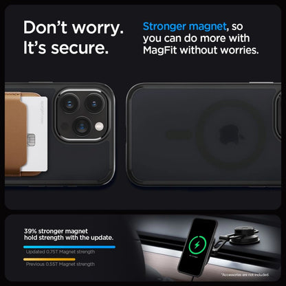 Spigen Ultra Hybrid Mag Case with MagSafe for iPhone 15 Pro Max - Clear Black_6