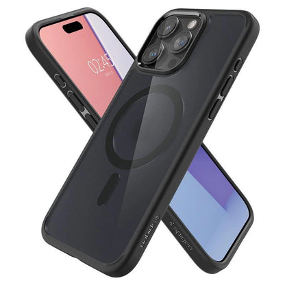 Spigen Ultra Hybrid Mag Case with MagSafe for iPhone 15 Pro Max - Clear Black_9