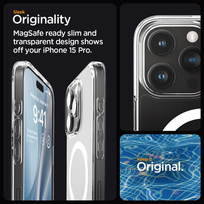 Spigen Ultra Hybrid Mag Case with MagSafe for iPhone 15 Pro - Clear Matte_9