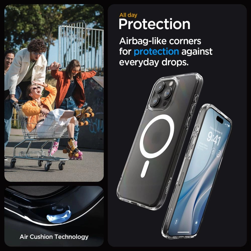 Spigen Ultra Hybrid Mag Case with MagSafe for iPhone 15 Pro - Clear Matte_10